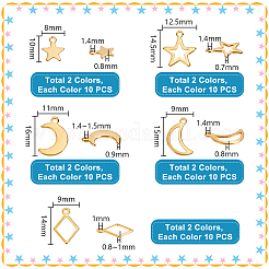 100 Stück 10 Stile 304 Edelstahl-Charms&nbsp;STAS-PH0006-17