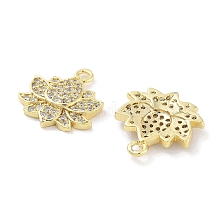 Латунные микропаве прозрачные подвески с фианитом&nbsp;ZIRC-P120-10G