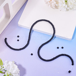 1 нить бусин из натурального черного оникса (окрашенного и нагретого)&nbsp;G-TA0002-78