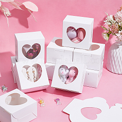 Квадратные подарочные коробки для хранения кексов из крафт-бумаги CON-WH0095-95A