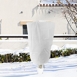 Утепленные зимние чехлы для растений из нетканого материала с застежкой-молнией и шнурком DIY-WH20816-001A