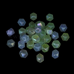 Полигональное УФ-покрытие светящиеся радужные переливающиеся акриловые бусины&nbsp;LACR-R001-04A