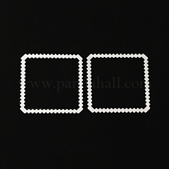 真鍮製フレームコネクター  鉛フリー＆カドミウムフリー  正方形  925銀メッキ  30x30x0.5mm  内径：26mm&nbsp;KK-O143-34S