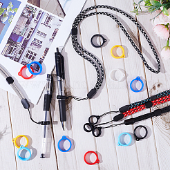 5 шт. двухцветный полиэстеровый ремешок на шею DIY-GF0008-25