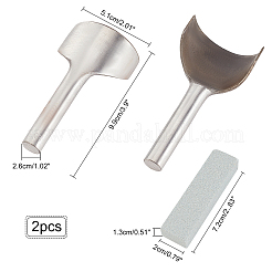 2 шт. 2 стиля 45# стальной инструмент для кожевенного дела TOOL-GA0001-30P
