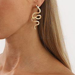 Orecchini a bottone in lega di serpente con strass&nbsp;FS-WG9AB0E-01