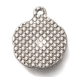 変色しない304ステンレススチールペンダント  花  ステンレス鋼色  19x16x3.5mm  穴：1.6mm&nbsp;STAS-I170-43P