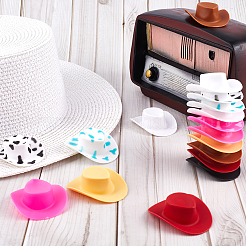 40 шт. 10 стиля пластиковая мини-шляпа ковбоя в стиле вестерн&nbsp;DOLL-CP0001-04