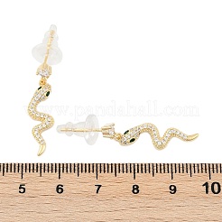 Серьги-гвоздики из циркония EJEW-P301-14G