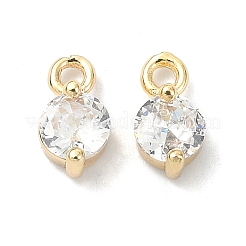 Breloques en laiton zircon cubique clair&nbsp;KK-B072-21G