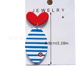 Летние пляжные полосатые акриловые серьги-гвоздики&nbsp;FS-WG25FC5-01