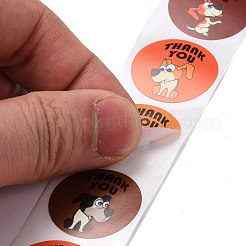 Flaches rundes papier danke aufkleber&nbsp;DIY-C042-12C