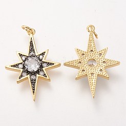 Латунные микропаве прозрачные подвески с фианитом ZIRC-I044-12