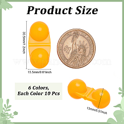 60 шт. 6-цветные рыболовные погремушки-колокольчики из АБС-пластика и углеродистой стали&nbsp;FIND-HY0005-15