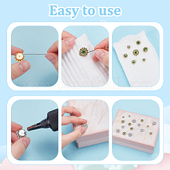 200шт 2 цвета железные стразы кабошоны FIND-AR0006-24