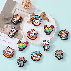 12 шт. 6 стильных экологически чистых силиконовых бусины для пищевых продуктов&nbsp;SIL-SZ0002-72B