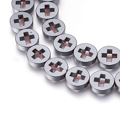 Non magnetici fili di perline di ematite sintetico&nbsp;G-I208-09-A