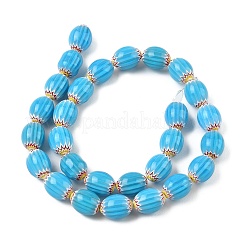 Colliers de perles ovales en verre millefiori faits à la main&nbsp;LK-Z001-01A-03