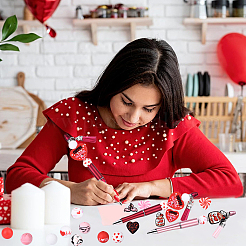 Персонализированные наборы ручек для вышивки бисером своими руками ко дню святого валентина&nbsp;DIY-YW0012-96