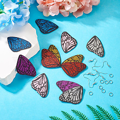 Набор для самостоятельного изготовления блестящих сережек-крыльев из искусственной кожи&nbsp;DIY-TA0010-26