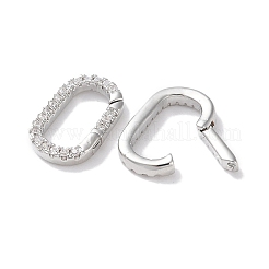 Застежки из латуни с микропаве и цирконием KK-Z039-06C-P