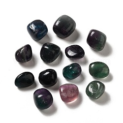 Natural Fluorite Beads, Tumbled Stone, Healing Stones, for Reiki Healing Crystals Chakra Balancing, Vase Filler Gems, No Hole/Undrilled, Nuggets, 17~30x15~27x8~22mm