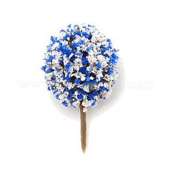 Plastic Model Ornament, Tree, for Desk Home Decoration, Blue, 36~37x20~22mm