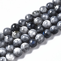 Chapelets de perles en labradorite naturelle , ronde, 5mm, Trou: 0.7mm, Environ 75 pcs/chapelet, 15.08 pouce (38.3 cm)