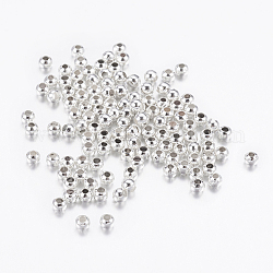 Perle di ferro spacer, colore argento placcato, 2.5x2mm, Foro: 1.5 mm