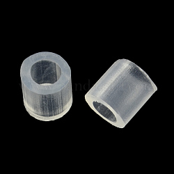 Mini perle melty fondono perline ricariche, tubo, chiaro, 3~3.3x2.5~2.6mm, circa 40000pcs/500g
