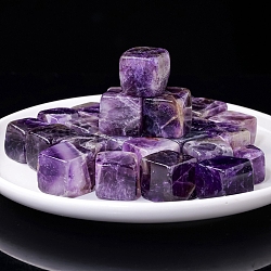 100g Cube Natural Amethyst Beads, for Aroma Diffuser, Wire Wrapping, Wicca & Reiki Crystal Healing, Display Decorations, 15~20x15~20x15~20mm.