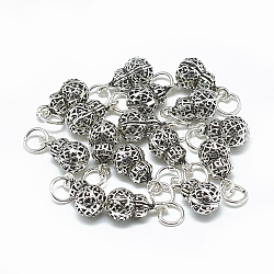 Thai 925 Sterling Silver Charms, with Jump Ring, Calabash, Antique Silver, 12.5x7mm, Hole: 4mm