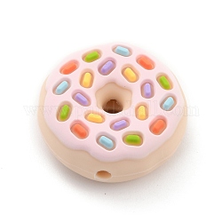 Perles focales en silicone écologiques de qualité alimentaire, perles à mâcher pour les jouets de dentition, Diy soins infirmiers colliers faisant, donut, colorées, 22x9mm, Trou: 2.2mm