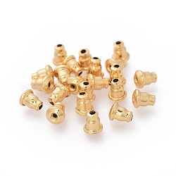 304 dado auricolare in acciaio inossidabile, schienali orecchino, oro, 6x5mm, Foro: 1.2 mm, misura per perno da 0.7~0.9 mm