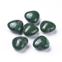 Pierre d'amour de coeur de jade africain naturel, pierre de palme de poche pour équilibrer le reiki, 25x24~26x13~15mm
