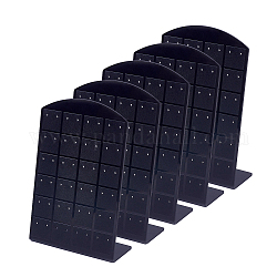 Серьги с 48 отверстием, дисплей ювелирных изделий стойки, чёрные, 8.7x3.5x13.5 см