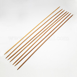 Agujas de tejer de bambú de doble punta (dpns), Perú, 400x8 mm, 2 unidades / bolsa