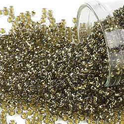 TOHOラウンドシードビーズ  日本製シードビーズ  （ゴールドの裏地付きブラックダイヤモンド758)個  11/0  2.2mm  穴：0.8mm  約1110PCS /ボトル  10 G /ボトル