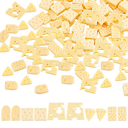 Chgcraft 100 шт. 5 стиля миниатюрная кухня еда сыр смола моделирование чизкейк модели золото искусственная еда сделай сам декор орнамент для кукольного домика украшение кухни сделай сам аксессуар, 20x20x3 мм