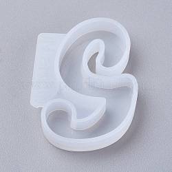 Lettera stampi in silicone fai da te, per resina uv, creazione di gioielli in resina epossidica, letter.s, 48x36x8mm, diametro interno: 44x25mm