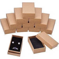 Nbeads box, 18 Stück 5 x 8 cm / 2 x 3.1 Zoll Rechteck Burlywood Karton Perle Papier Geschenkbox für Schmuck Armband Halskette Handwerk Geburtstag Weihnachten Festival Geschenk Lagerung