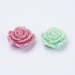 Mixed Color Resin Flower Cabochons, For Costume & Headwear and Earring Accessory, 30x29x13mm