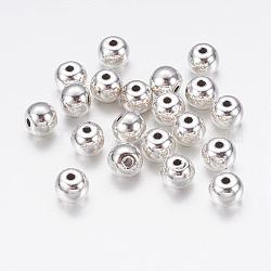 Perles en alliage de style tibétain, ronde, argent antique, sans plomb et sans cadmium, 5mm, Trou: 6 mm