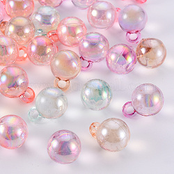 Transparent Acrylic Beads, AB Color, Round, Mixed Color, 18.5x13.5mm, Hole: 3mm, about 283pcs/500