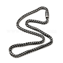 304 ожерелье-цепочка из нержавеющей стали с магнитной застежкой для мужчин и женщин, античное серебро, 23.43 дюйм (59.5 см)