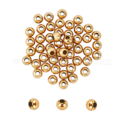 Unicraftale circa 50 pz 3mm perline distanziali rondelle 304 perline sciolte in acciaio inossidabile perline dorate rondelle spacer perline perline in metallo risultati per braccialetti collane creazione di gioielli fai da te