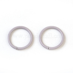 Eisen offenen Ringe springen, lichtgrau, 18 Gauge, 10x1 mm, Innendurchmesser: 8 mm