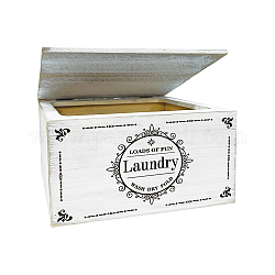 Taschentuchboxen aus Holz, Serviettenhalter, für Waschküche, Rechteck, Wort, 200x130x110 mm