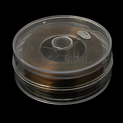 Flache elastische Kristallschnur, elastischer Perlenfaden, für Stretcharmbandherstellung, Kamel, 0.8 mm