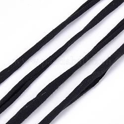 Cordones de poliéster, negro, 20~25mm, alrededor de 31.16~32.8 yarda (28.5~30 m) / rollo